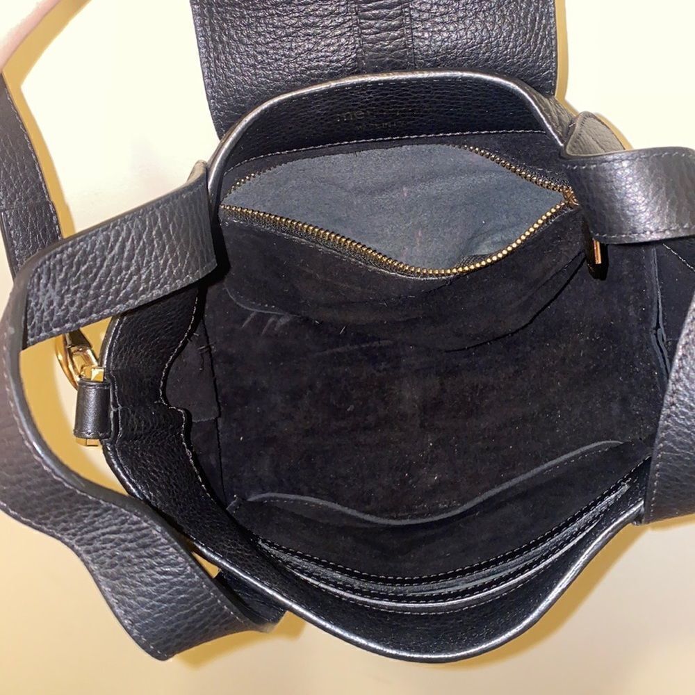 Meli Melo Thela Mini Black Crossbody Bag Purse Handbag Pebbled Leather - Picture 11 of 13